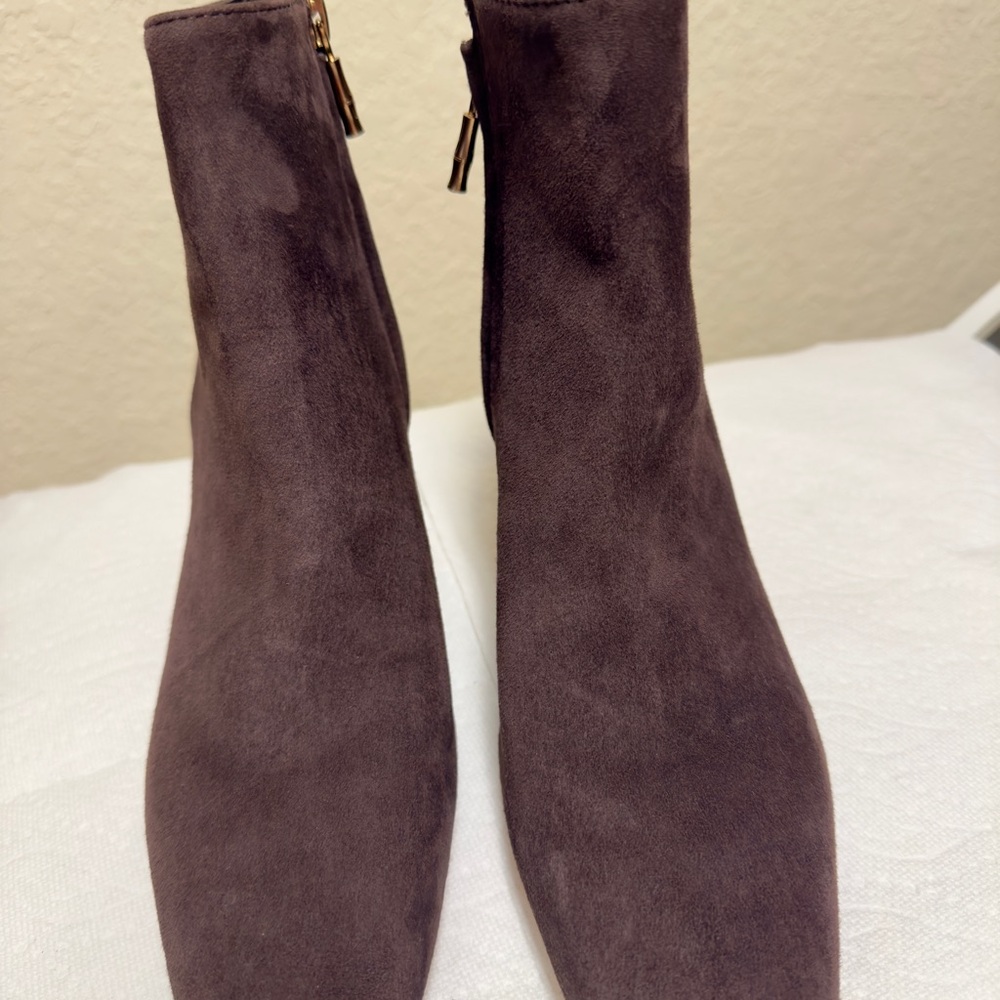 J. McLaughlin Rich Brown Suede Booties